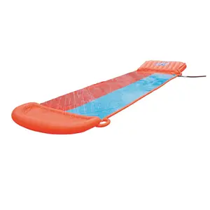 52255工厂OEM塑料夏季儿童玩户外游戏双水滑梯带速度坡道