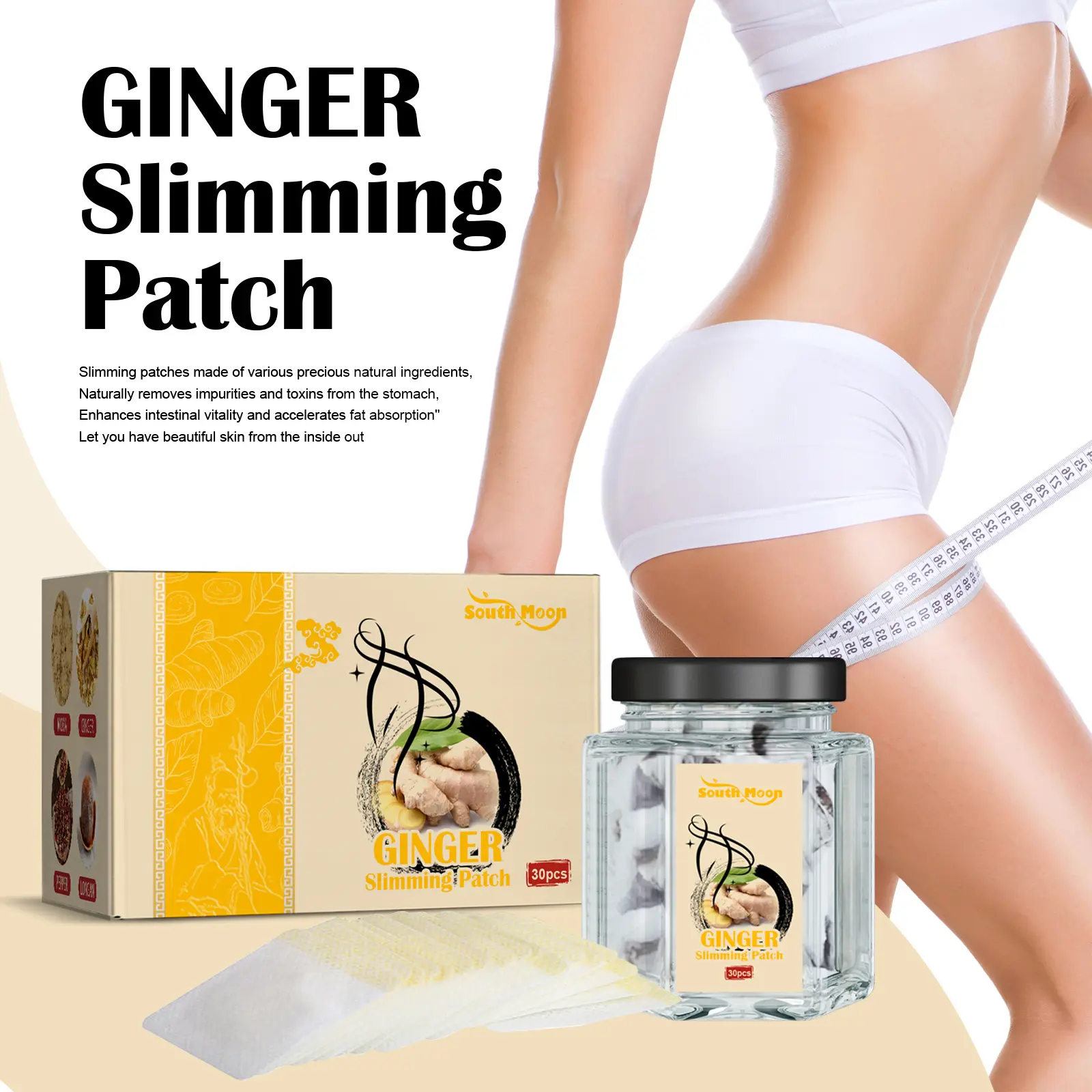 Ginger Slimming Patch Body Shaping Abnehmen Aufkleber Fast Weight Loss Burning Fat Patches