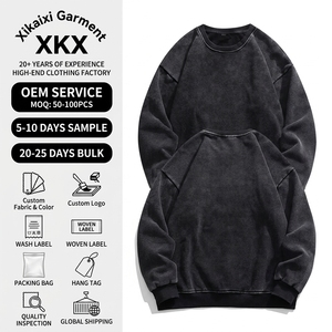 <span class=keywords><strong>Sudadera</strong></span> Personalizada con Logotipo para Hombre, Gruesa, de Hombros Caídos, 400-500 GSM, Felpa Francesa, Corte Holgado, Estampado Ecológico - Product Image 1