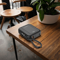 Chargeur Mobile au Lithium Portable LCD numérique en gros bloc d'alimentation personnalisé charge rapide PD 20W batterie externe 10000mAh avec câble