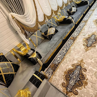 Banc-canapé modulaire en tissu carré de style marocain Majlis avec rembourrage en éponge pour restaurants, hôtels, écoles