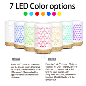 Difusor de Aroma de Cerámica de 100 ml, Humidificador Ultrasónico con Luz LED para Uso Doméstico - Product Image 2