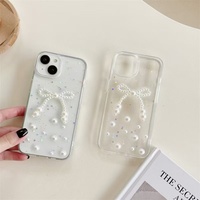 Style coréen INS 3D perle époxy étuis pour téléphones portables pour iPhone 16 Pro Max 14 13 15 couverture chic pour tous les modèles