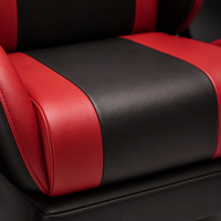 ALINUNU Chaise de jeu ergonomique à dossier haut pour usage domestique, en cuir PU, avec repose-pieds