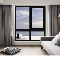 Ventanas de Estilo Europeo para Casas Pasivas, Ahorro de Energía, Aluminio, Rotura Térmica, Triple Vidrio, Doble Acristalamiento, Ventana Abatible