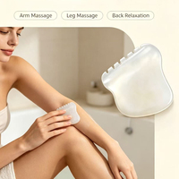 Masseur en jade blanc naturel pour la tête et le visage, outil de soin de la peau Gua Sha avec dents pour le lifting, anti-âge, beauté, SPA