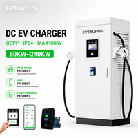 NOUVEAU Chargeur rapide DC pour véhicules électriques 80 kW 120 kW 240 kW CCS GBT Chademo, station de charge au sol avec contrôle par application, code QR, RFID et paiement par point de vente (POS)