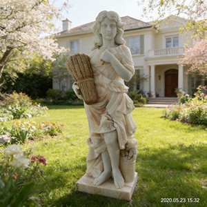 Escultura de Jardín de Tamaño Real, Colorida, de Mármol, Tallada a Mano, Diseño Europeo, para Decoración de Jardín - Product Image 4