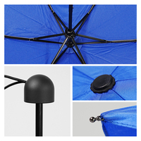 Parapluie manuel pliant en trois sections, 8 baleines, résistant au vent, en tissu 190T, au design classique, idéal pour les cadeaux d'affaires et les voyages