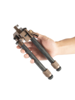 Bipied de tir Linkogear HB-C01L léger en fibre de carbone haute résistance à 3 emplacements pour la chasse, la pratique du tir et la sécurité tactique