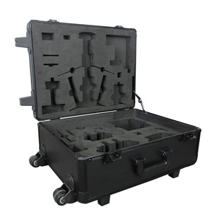 Boîte à outils en alliage d'aluminium, 16 compartiments, étui de rangement étanche à roulettes pour présentation d'échantillons de portes et fenêtres - Product Image 5