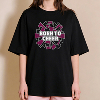 Appliques thermocollantes personnalisées en strass de cristal, motif « Born to Cheer », transferts à chaud