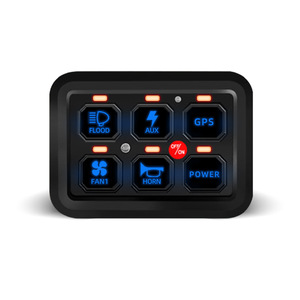 6 <b>Switch</b> Panel System Universal RGB Touch Control <b>Box</b> For Off-road Vehicle <b>With</b> Remote 10m 50m Range IP33 ABS Material - Product Image 5