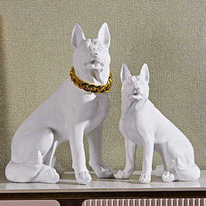 Figurine réaliste de <span class=keywords><strong>chien</strong></span> berger allemand, statue de <span class=keywords><strong>chien</strong></span> grandeur nature <span class=keywords><strong>pour</strong></span> la décoration de la maison et du jardin, sculpture artistique, décoration artisanale <span class=keywords><strong>pour</strong></span> l'exposition - Product Image 2