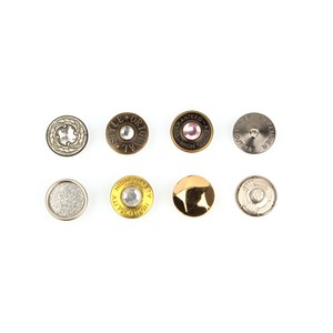 Boutons en alliage de zinc pour jeans, rivets métalliques gravés sur mesure, boutons en denim avec logo en relief, boutons à pression pour veste - Product Image 4