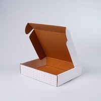Boîte d'emballage en papier à plat avec logo personnalisé, boîte en carton ondulé découpée, boîte d'expédition pliable en kraft