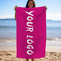 Sac à bandoulière serviette de plage anti-sable d'été, portable, imprimé, séchage rapide, en coton microfibre personnalisé