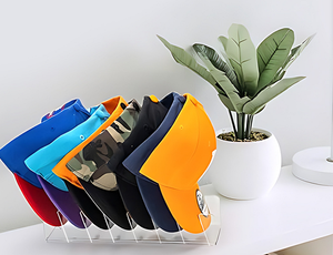 ชั้นวางหมวกอะคริลิคแบบปรับความสูงได้ พร้อมประกอบง่าย สำหรับหมวกเบสบอลและหมวก Snapback - Product Image 2