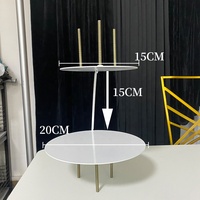Nouveau Design Séparateur de Gâteaux Rond en Métal Doré, Présentoir à Desserts pour Mariages et Événements