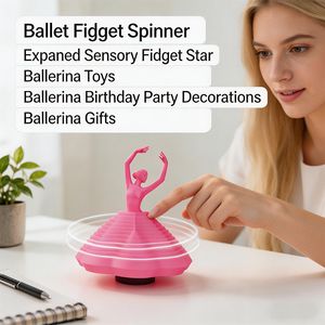 Balle de danseuse imprimée en 3D, jouet anti-stress, ornement, spinner de ballet, jouet sensoriel étoile, jouets de danseuse - Product Image 5
