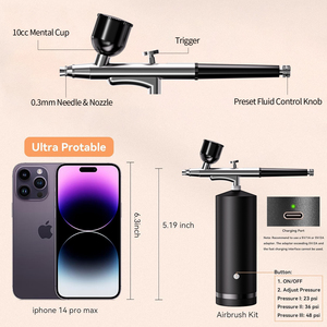 Dropshipping productos multifunción peluquero pelo tatuaje pistola de cepillo de aire Aerografo <span class=keywords><strong>Profesional</strong></span> pistola de aerógrafo - Product Image 4