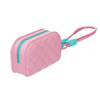 Dompet Koin Silikon Wanita Multifungsi, Tempat Penyimpanan, Dompet Kecil dengan Resleting, Casing Headphone Grafis Lucu yang Dipersonalisasi