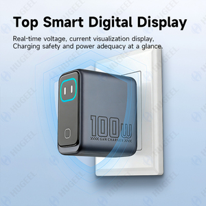 Cargador GaN de 100W con Carga Rápida PD y Pantalla Inteligente, Adaptador de Viaje Plegable para EE. UU. y UE, para Teléfonos Xiaomi y <span class=keywords><strong>Huawei</strong></span>, Cargador Tipo C para Laptop - Product Image 4