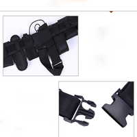 10 pièces ensemble de ceintures tactiques noires multifonctions ceinture de sécurité réglable pour hommes avec 9 pochettes de composants