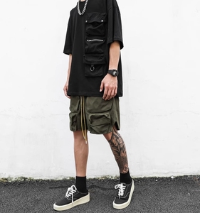 <span class=keywords><strong>Rabal</strong></span> OEM ODM Pantalones cortos de verano Hombres Logotipo personalizado 100% Algodón Logotipo Impresión Bolsillo lateral Pantalones cortos de carga - Product Image 2