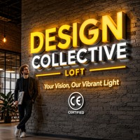Enseigne lumineuse LED 3D personnalisée pour extérieur, lettres acryliques 3D, logo sur mesure pour entreprises