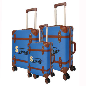 レトロPUレザートロリーケースクラシックスタイルスーツケーススピナーホイールTSAロック防水荷物製造2025 - Product Image 6