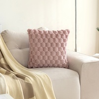 Vente en gros de housses de coussin en velours tortue de couleur unie oreiller décoratif