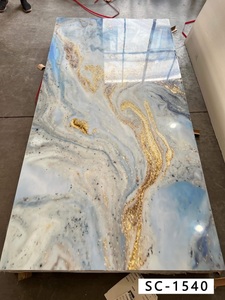 Dễ dàng cài đặt nhựa Faux Đá Cẩm Thạch loại tấm PVC UV đá cẩm thạch Laminate tấm 3 mét - Product Image 4