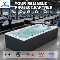 YUNMAN Spa de nage extérieur de luxe moderne avec système de contrôle Balboa, piscine à contre-courant et hydromassage pour maison, hôtel et villa