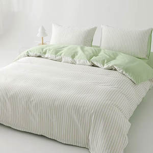 ปลอกหมอน<span class=keywords><strong>ผ้า</strong></span>ฝ้ายลายทางสำหรับเครื่อง<span class=keywords><strong>ซัก</strong></span><span class=keywords><strong>ผ้า</strong></span>ซักได้สำหรับทุกฤดูกาลผ้าคลุม<span class=keywords><strong>ผ้า</strong></span>ฝ้าย<span class=keywords><strong>ซัก</strong></span>ได้สำหรับ100% - Product Image 1