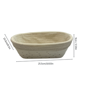 Oval Silicone Bread Proofing Basket Kit with Liner Dough Scraper Cleaning <b>Brush</b> Lame Essential Baking Supplies - Product Image 3