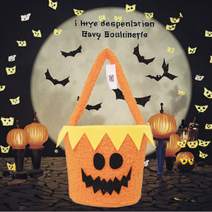 Sac à bonbons unisexe Halloween Citrouille Sorcière Design Tissu <span class=keywords><strong>Maternelle</strong></span> Scène Disposition Sac cadeau pour enfants - Product Image 5