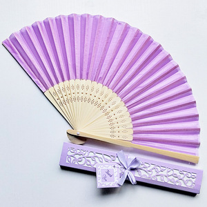 Éventail à main en soie de bambou avec boîte-cadeau, faveurs de fête de mariage, <span class=keywords><strong>promotion</strong></span> de retour de mariage, cadeau en tissu - Product Image 6