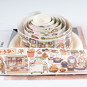 低最小起订量个性化设计促销可爱图案定制印刷纸胶带 - Product Image 2