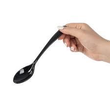 HALO Long Handle Plastic Smoothie Spoon <b>Straw</b> <b>Reusable</b> Drinking Spoon Milkshake Spoon Black Cream for Home Cafe Restaurant - Product Image 3