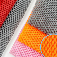 Polyester Noir 50D Trou Net Hexagonal Nid D'abeille Stretch Maille Tissu Pour Chaussures Matériel Sacs