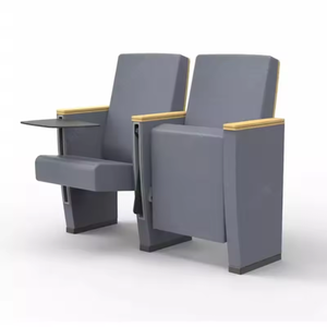 Sillón de Teatro Moderno con Tapicería de Tela y Reposabrazos Plegables, Mesa y Sillas para Sala de Conferencias y Auditorio - Product Image 1