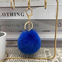 Umoo en stock – Pendentif porte-clés en fausse fourrure de lapin Rex de 8 cm, écologique, accessoire pour vêtements et sacs – Vente transfrontalière