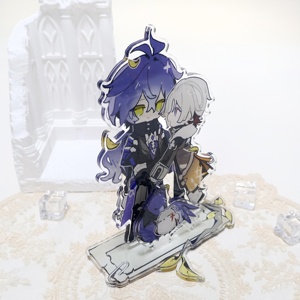 Support <span class=keywords><strong>de</strong></span> bureau en acrylique OEM/ODM Genshin Impact Flins <span class=keywords><strong>et</strong></span> Illuga, édition limitée, pour présentoir <span class=keywords><strong>de</strong></span> figurines - Product Image 2