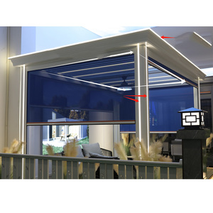 Persiennes bioclimatiques automatiques <span class=keywords><strong>Pergola</strong></span> pour jardin d'<span class=keywords><strong>hiver</strong></span> véranda extérieure toit en aluminium enduit de poudre maison en verre étanche - Product Image 4