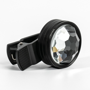 Nouveau design FF037 49mm+Clip pour téléphone Objectif de téléphone portable <span class=keywords><strong>Photographie</strong></span> <span class=keywords><strong>Flou</strong></span> Filtre kaléidoscope externe - Product Image 1