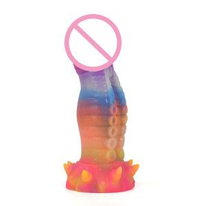 Dildo en silicone noctilucent en forme de pieuvre pour hommes et femmes, plug anal, dispositif de <span class=keywords><strong>masturbation</strong></span> souple et étanche - Product Image 2