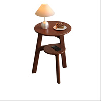 Mesa de centro multifuncional de madera maciza con almacenamiento, estilo nórdico minimalista, con superficie de madera de caucho, para sala de estar o dormitorio.