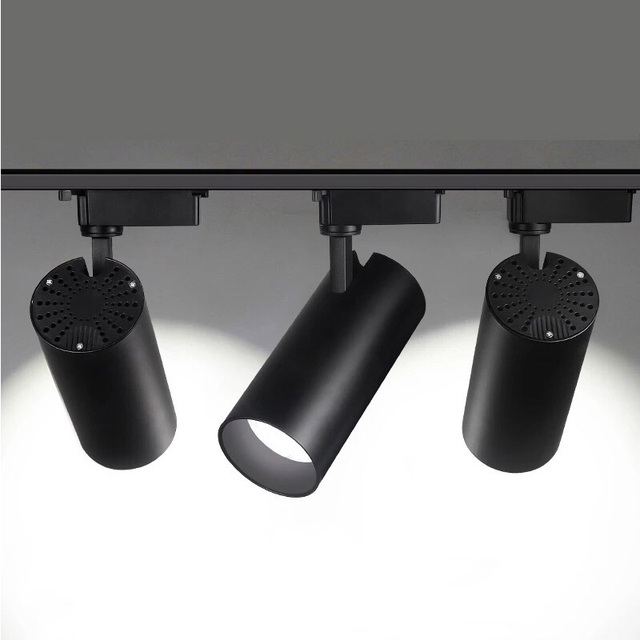 PF>0.9 100lm/w Cri90 Cri80 3wire 4wire 3phase 4phase Cob Led Track Light 10w 15w 20w 25w 30w 35w 40w 50w