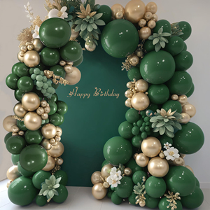 Kit de Guirnalda de Globos Verdes y Dorados de 139 Piezas con Globos Metálicos Dorados para Decoraciones de Fiestas Temáticas de Cumpleaños, Bodas y Jungla - Product Image 1